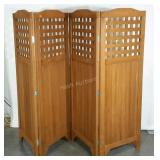 Four panel divider, 64" tall, damage as shown,