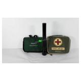Vehicle emergency kit, first aid kit, and maglite