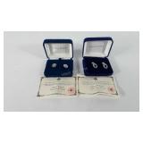 Camrose and Kross earrings, includes two pairs,