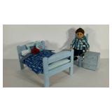 American Girl male doll, includes bed, dresser