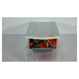 Sterilite plastic storage drawer full of toys