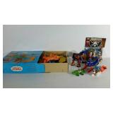 Group of toys, includes Thomas the Tank Engine