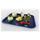 Home Grown fruit and vegetable animal figurines,