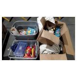 Skid lot, clothes, linens, toys, books, posters