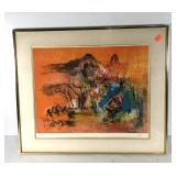 Hoi signed and numbered print, 178/375,  framed
