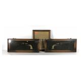 Framed decor pistols and copy of the Declaration