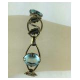 Gold filled and blue stone bracelet