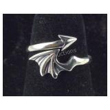 Size 7 Sterling silver dragons tail ring