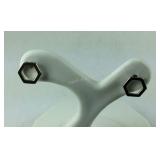 Sterling silver hexagon earrings