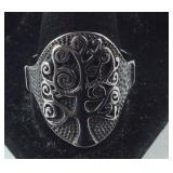 Size 12 tree of life stainless steel ring