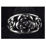 Size 5 rose ring stainless steel
