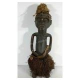 Carved African figure/fetish doll, features
