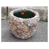 Shell Decorative Outdoor Flower Planter, 12x10"