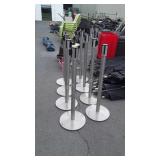 8 Station Barriers, retractable ribbon type on