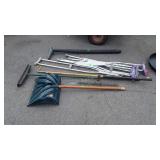 Misc. Lot, crutches, rake, shovel,