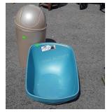 Cat litter box, and plastic waste can