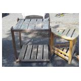 Two Outdoor wooden made Tables,