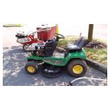 John Deere Lawn Mower, STX38 Tractor, running