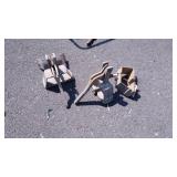 Pair of aluminum Dual axle trailer wheel Chocks,