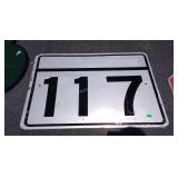 Signage, Road Rt. 117, 36wx30"