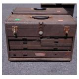 2-Older portable tool Chest box, missing front