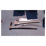 Tools, saw, axe, brunch cutter knife, Slave Hoe