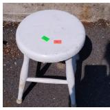 Early wooden Milking type Stool, 12" seat x 16"