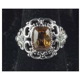 Size 7 Brazilian citrine and Austrian crystal
