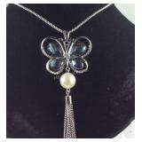 Simulated gray quartz and Austrian crystal 29