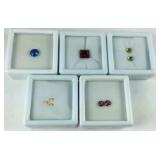 Five assorted gemstones