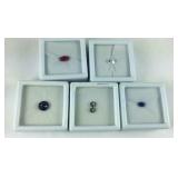 Five assorted gemstones
