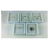 Five assorted gemstones