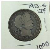 1913-S barber half dollar