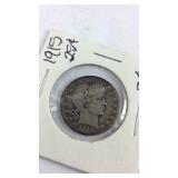 1915 barber quarter