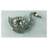 Rhinestone swan pin