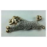 Rhinestone lion pin