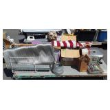 Skid lot with totes of glassware, home decor,