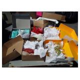 Large collection of wine and beer glasses, some