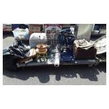 Skid of Christmas tree lights in a garbage bag,