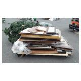 Skid of large picture frames, smaller frames and