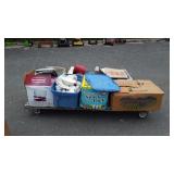 Skid of dishes, pots and pans, talking fish,