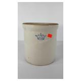 Three gallon Crown seal crock, hairline crack as