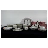 China dish set for 11+. Each setting is 6 pieces.