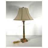 Edward Allen solid brass table lamp, stands 31"