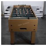 Foosball table, sturdy and all bars spin freely,