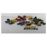 Toy cars, includes John Deere tractors,