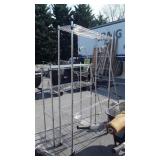 3 pieces: shoe rack, 2 Chrome shelf units one