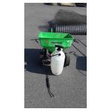 Two-piece lot Statesman broadcast spreader and