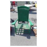 Green porch chair needs repaired