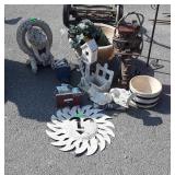 Outdoor garden decor, Birds, sun, welcome sign,